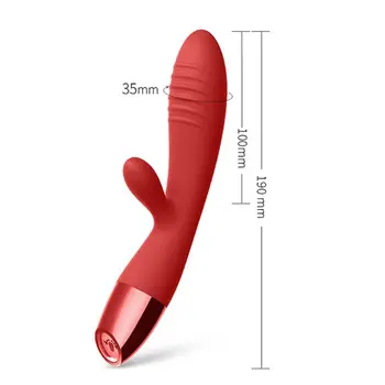 Toplote Vibrator za G Spot Rabbit Vibratorji Adult Sex Igrače za Ženske Klitoris Stimulatorjev Nepremočljiva Polnilna Dildo z 10