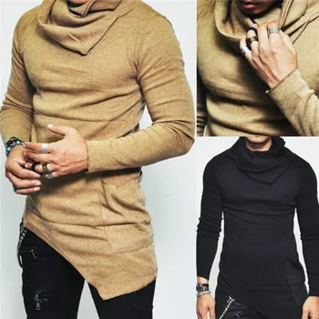 Kup Ovratnik, Dolgi Rokavi moška Majica moška Oblačila Harajuku Mens Hoodies Ulične Moških Oblačil 2020 Neznancu, kar