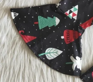 Božič otrok dekle boutique dolgo sleeved bo ustrezala rdeče bombaž vrh Božično drevo natisniti moda bell dnu hlače