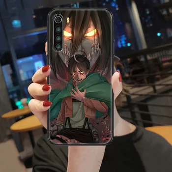 Anime napad na Titan Telefon primeru Za Xiaomi Redmi Opomba 7 7A 8 8T 9 9A 9, 10 K30 Pro Ultra black slikarstvo prime tpu funda 3D