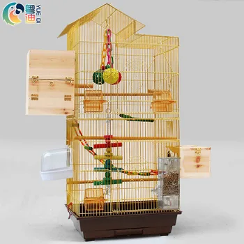 Papiga in starling ptičje kletke dekoracijo pozlačeni razkošje velike wren vzrejo zaroda kletko bird house čistost krletka hišne potrebščine