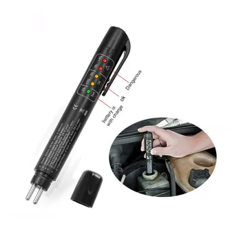 Auto Tekoče testiranje Zavorne Tekočine Tester pero 5 indikator LED zaslon za DOT3/DOT4 mini elektronsko pero zavorne tekočine Digitalni tester
