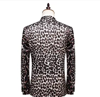 Jakna+Hlače 2019 Visoke Kakovosti Leopard Tiskanja Poroka Obleke, Moške Priložnostne Poslovne Obleke, Jopiči Sluga 2 Kosa Obleke Tuxedos