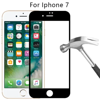 Zaščitno steklo za apple iphone 7 zaščitnik zaslon kaljeno glas na i phone 7 iphone7 varnost film apple7 i7 iphon aphone ifone