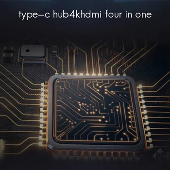 4-V-1 Multi-Funkcijski Tip C Razširitveno Postajo Usb Hub3.0 HDMI HD 4K30Hz PD Napajanje Tip C v HD HDMI