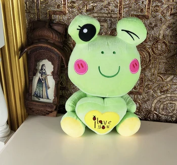 BOLAFYNIA Žaba figur holding srce ljubezen Valentinovo Hrošč žaba blazino blazine darilo za rojstni dan otrok, pliš plišaste igrače