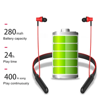 G6 Bluetooth 5.0 Magnetni Brezžične Slušalke Znoj Dokaz Igranje Glasbe in-Ear Slušalke Slušalke z Mikrofon Brezžični Čepkov Slušalke