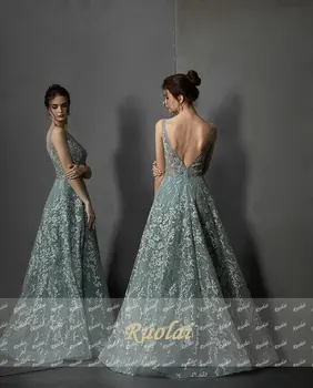 Najnovejši Prom Obleke Dolgo 2019 Backless Večerne Obleke za Ženske A-Line Večerno obleko za Stranko vestidos largos de fiesta