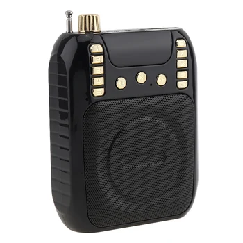 1 Pc T506 Prenosni UV & ABS Black Radio Mini Audio Kartica Zvočnik FM Radio z Avdio Radio Ojačanje Primerni za Učitelja/Vodnik