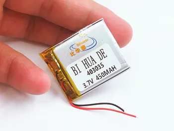 3,7 V 450mAh 403035 Litij-Polymer Li-Po baterija li ionska Baterija za Polnjenje celic Za Mp3, MP4 MP5 GPS, PSP, mobilni bluetooth zvočnik