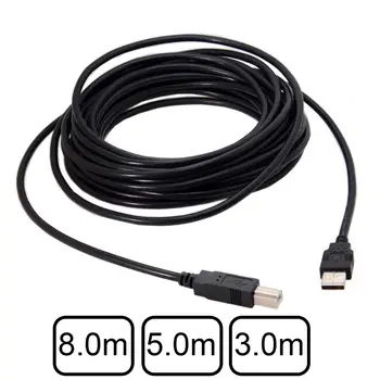 Chenyang 8m 5m 3m USB Standard-B Tip USB 2.0 Moški Podatkovni Kabel za Trdi Disk & Optičnega & Tiskalnik