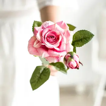 Umetno Cvetje za Dekoracijo Svile Rose Peony Mariage Šopek Visoke Kakovosti Ponaredek Cvet Božič Dom Poročni Venec Dekor