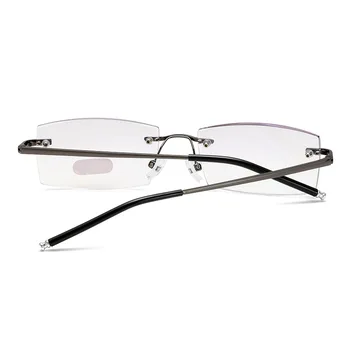 Anti Blue Ray Obravnavi Očala Ženske Dimond Rezanje Rimless Očala Moških Proti Utrujenosti Daljnovidnost Presbyopic Očala +1.5 +2.5 +2.0