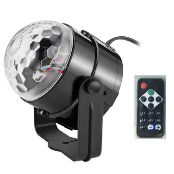 4 Barve Zamenljiva Laserski Projektor Svetlobe Led Plesna Dvorana Zavrtelo Žogo Lučka Daljinski Upravljalnik Počitnice Stranka Doma Dekor Luči