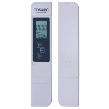 10Pcs/Veliko Digitalni Vode TDS ES Tester Kakovost, Čistost Temperatura Žep Meter za Akvarij Bazen LCD Pero Monitor