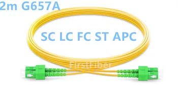 2m SC LC FC ST APC Optični Patch Kabel za Obojestransko tiskanje, 2 jedri , Skakalec, Patch Kabel G657A 2,0 mm PVC OS2 SM Bend Brezbrižne