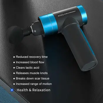 7200 R / Min USB Terapija Masaža Pištole 5 Prestav Zaslon na Dotik Tipka LED Zaslon Globoke Mišice Massager Telo 2000mah X 3 ABS & TPR