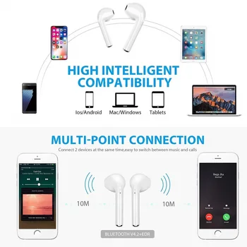 I7s TWS Brezžične Bluetooth Slušalke za Cubot X18 / X18 Plus Glasbe Slušalka Polnjenje Box