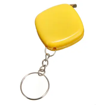 VISOKOTLAĂNE 1PCS 1M Mini Trak Ukrepi Keychain Key Ring Enostavno Zložljive Potegnite Trak Ukrep Vladar Barvo Naključno Orodja za Merjenje