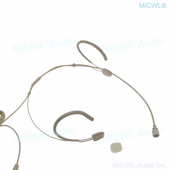 Bež mini 4Pin Cardioid uho Slušalke Shure Mikrofon za Kondenzator HeadMic Brezžični TA4F Visoke Kakovosti