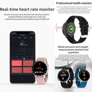 Pametno Gledati Ženske Zaslona na Dotik Meri Izbiranje Fitnes Tracker Multi-Sport Načini Srčnega utripa, Spremljanje pametne ure Spanja Monitor IOS