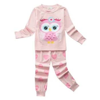 Dolg Rokav Baby Dinozavri Sleepwear za Jesen Pomlad Fantje Dekleta Pižame Bombaž Živali Tiskanja Otrok Določa Domov Oblačila