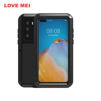 Ljubezen Mei Kovin Kaljeno steklo Polni Zaščitni ovitek Za Huawei P40 Pro Lite Primeru Težkih Oklep Shockproof Neprepusten Coque