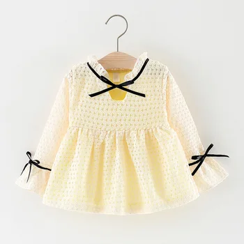 Jeseni Baby Girl Oblačenja Čipke Tutu Princesa Oblačila za Novorojenčka Vestido Infantil Krst Stranka Poročno Obleko za Baby Girl Obleke