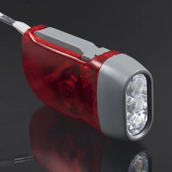 ICOCO Svetilka 3 LED dinamo Ročno s Pritiskom Ročice Moč Vetra Do Baklo Luči Ročice Potovanja, Kampiranje Lučka Sveti padec ladijskega prometa