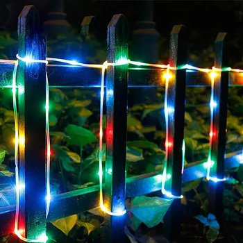 Oddaljen Nadzor LED Vrv Svetlobe Baterija Upravlja Bakrene Žice Garland Svetloba Božične Pravljice Niz Luči za Drevo Teraso Vrt