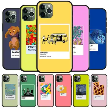 Telefon Primeru za iPhone 6 6s 7 8 X XS XR 11 12 Pro Max 12 Mini SE 2020 11 Pro 7+ 8 Plus Kritje Primerih Pantone Candy Barve Umetnosti
