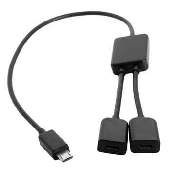 Mikro-USB Ženski Hub Dvojna Vrata Mikro-USB Moški Kabel za Lap Top PC & Mouse & Flash Disk & Tipkovnico & Kartic Trdi Disk