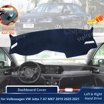 Za Volkswagen VW Jetta 7 A7 MK7 2019~2021 Silikona, Anti-Slip Mat nadzorna plošča Pokrov Pad Dežnik Dashmat Zaščito Preprogo Anti-UV