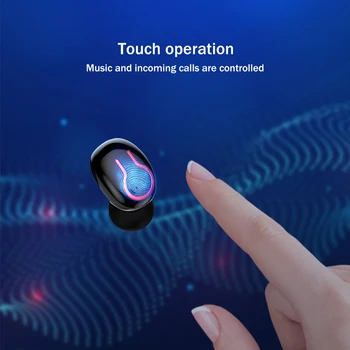 Q66 Brezžični V5.0 Bluetooth Slušalke z LED Zaslon 6000mAh Napolnjenosti Baterije Primeru Športnih Nepremočljiva Slušalka Za Pametne telefone