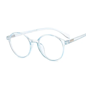 Novih Očal Okvir Ženske Anti Modra Svetloba Računalnik Očala Clear Leče Ultralahkih Očala Prozorno Roza, Modri Krog Mačka Oči