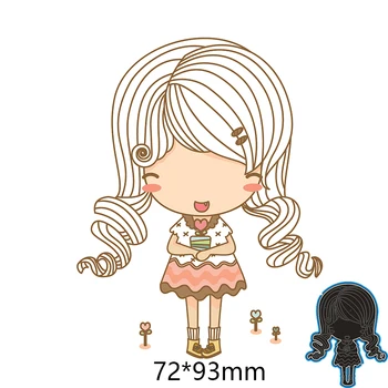 72*93 mm deklica, ki ima lončnica Kovinski jekla za Rezanje Umre DIY Scrapbooking Foto Album Okrasni papir, Kartice