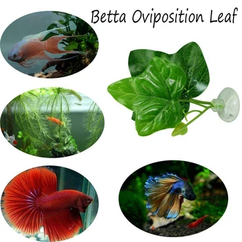 2 Pack Betta Ribe Listov Pad - Izboljša Betta Zdravje Za Simuliranje Naravnega Habitata( Dvojni Listi Design, Ena Velika In Ena Smal