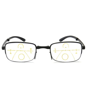 Ultralahkih Moških Progresivna Multifokalna Obravnavi Očala Proti Modra Svetloba Moških Lupo Zložljiva Presbyopic Dioptrije Očal +1.0 ~3.5