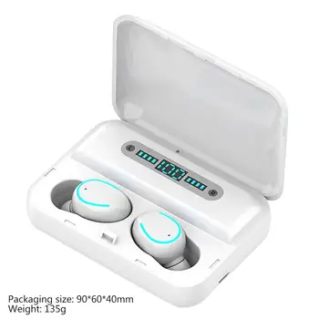 F9-5 Bluetooth Brezžične Slušalke TWS Bluetooth 5.0 U-Tip Slušalke z Mikrofonom Digitalni Prikaz Polnjenja Primeru Glasbo, Slušalke