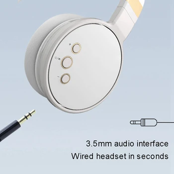 Bluetooth Slušalke Ear Udobno Akumulatorske Brezžične Slušalke Stereo Slušalke Slušalke z Mikrofonom