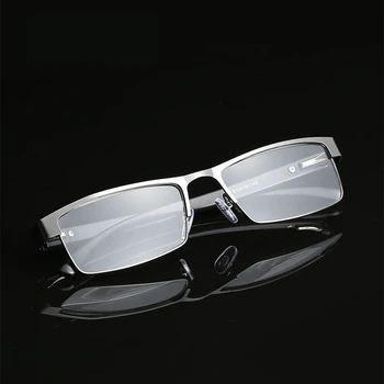 KUJUNY Pravokotnik Presbyopic Očala Moških Titanove zlitine Obravnavi Očala, Prevlečeni leče Poslovnih Daljnovidnost Recept Očala