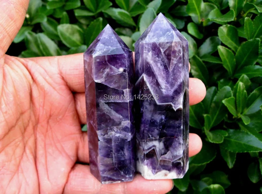 5pcs naravnih Sanje vijolični ametist quartz crystal palico točke zdravljenja