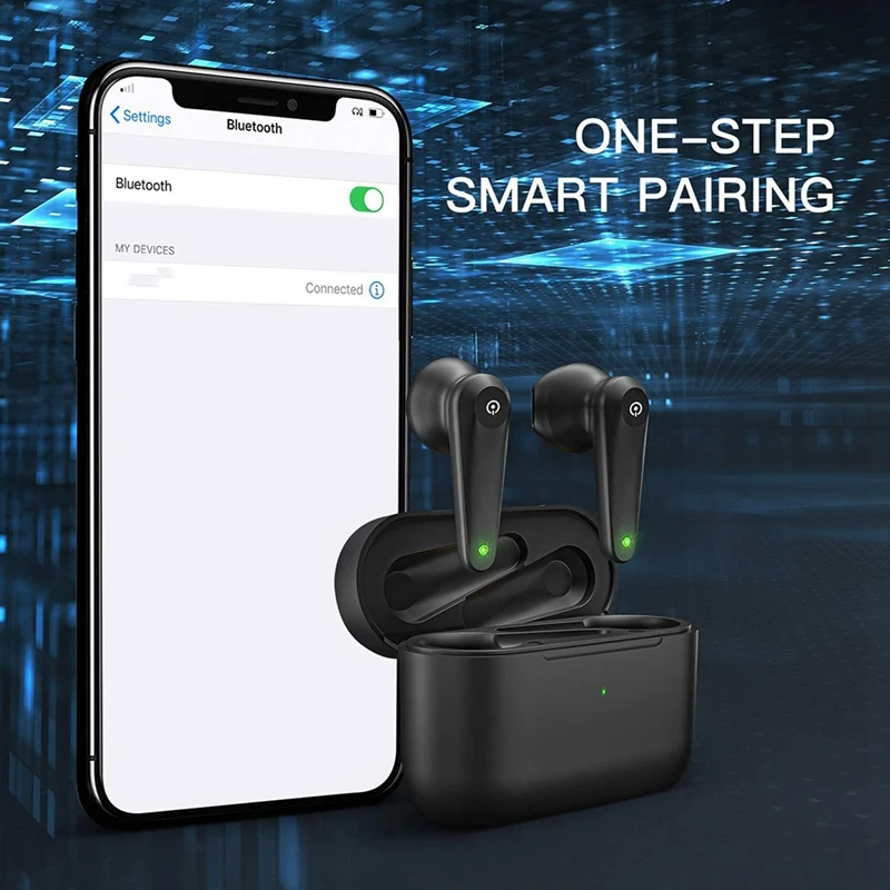 Bluetooth Slušalke, Brezžične Slušalke Pritisnite Nadzor Tws in-Ear Slušalke Mini Slušalke 3D Stereo Zvoka USB-C Polnjenje