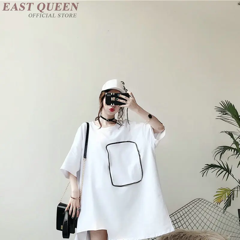 Harajuku punk t-shirt haljo femme svoboden priložnostne krpo plus velikost haljo obleke kratek vrečasta hip hop priložnostne majice AA3755 Y