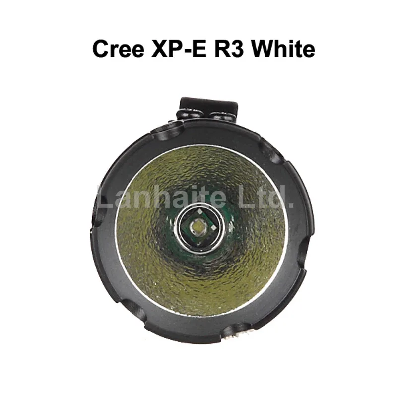 Hugsby XP-18 Cree XP-E R3 250 Lumnov 3-Mode LED Svetilka - Črna ( 1xAA / 1xCR123 / 1x16340 / 1x14500 )