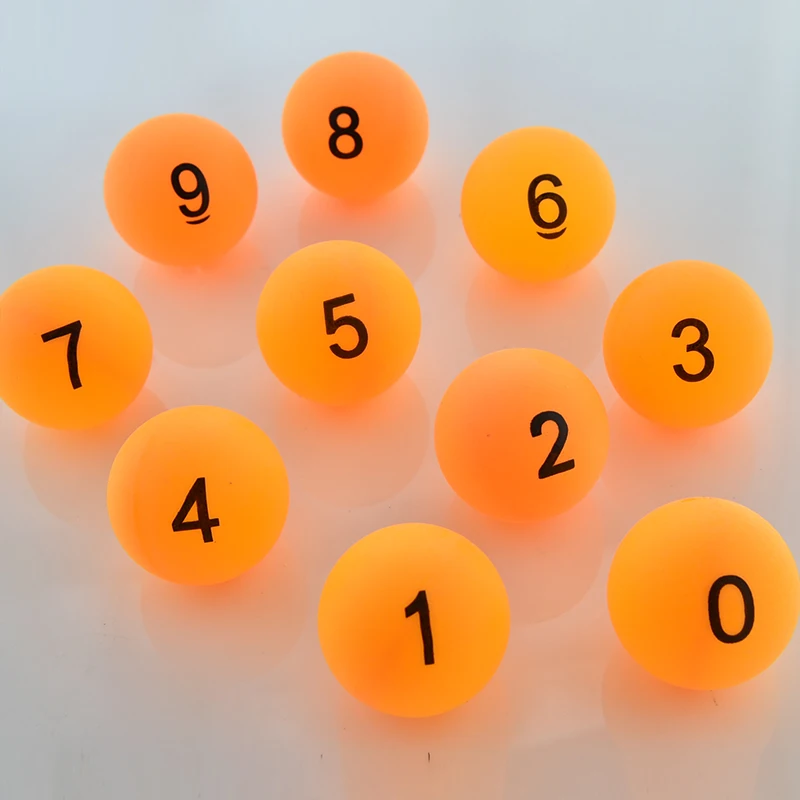 Loterija žogo 0 do 9 rumeno/belo/barvno digitalno namizni tenis žogo loterija pripravi žogo