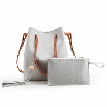 2pcs priložnostne žensk torba moda barva PU usnje messenger bag + sklopka vrečko