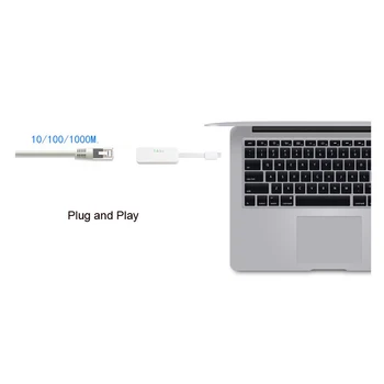 USB 3.1 Tip C Adapter Ethernet, Omrežna Kartica RJ45, da USB3.1 Tip C za MacBook Zmaga 7/8/10 Laptop 10/100/1000Mbps