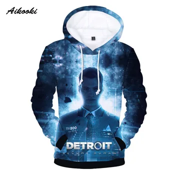 2020 Novo 3D Hoodies Moški/Ženske Priložnostne Fashion Majica Tiskanja Detroit Postane Človeški Moški pulover s kapuco Baseball Sweatshirts