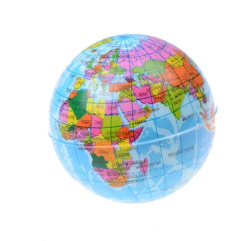 1PCS Otroka Zgodaj Izobraževalnimi Orodje Žogo Svetu Igrač Žogo Otroci Geografija Zemljevidu Sveta Baby Stres Premetavati Žogo Modra Barva